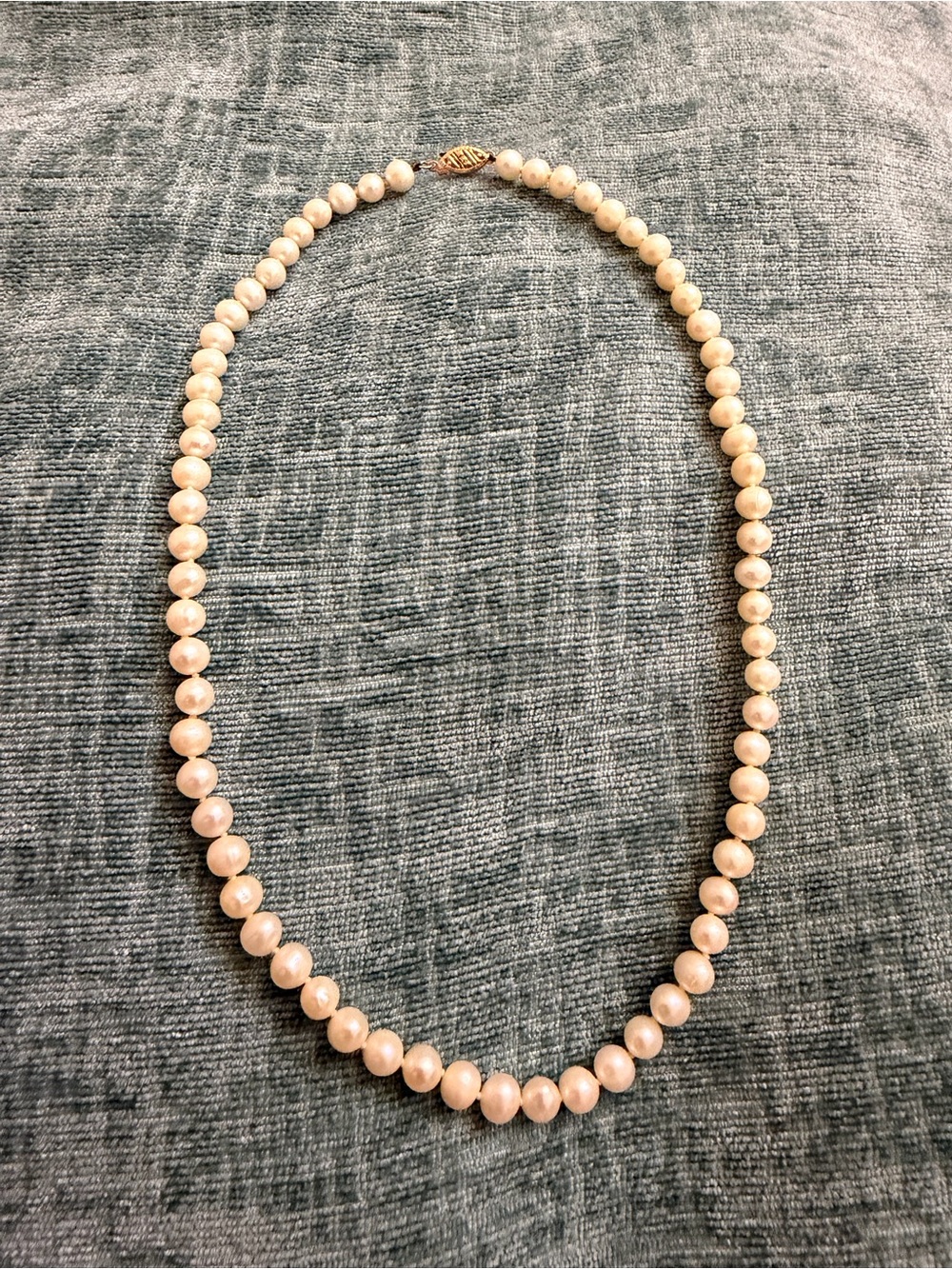 Vintage 14K Yellow Gold Akoya Cultured Pearl Necklace & Bracelet Set Signed WBO - Picture 7 of 15